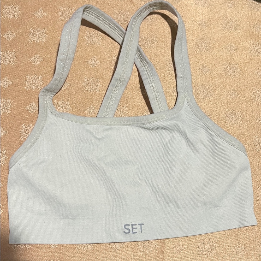 SET Active Light Gray Sports Bra